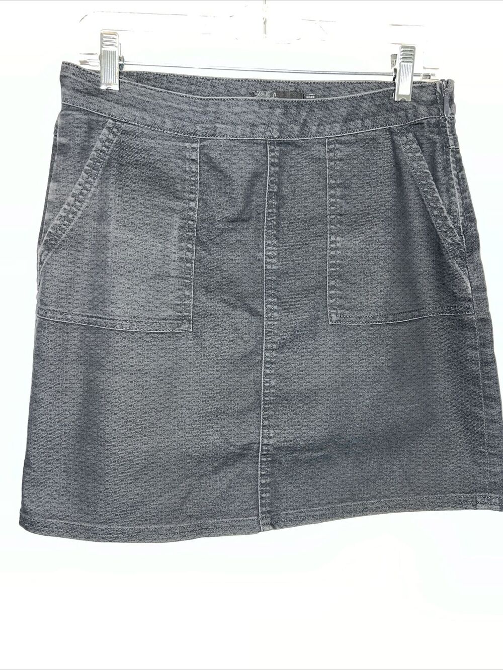 Prana denim jean pencil skirt stretch pockets dark wash outdoor classic Size 4